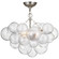 Talia LED Semi-Flush Mount in Burnished Silver Leaf and Clear Swirled Glass (268|JN 4110BSL/CG)