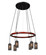 Cirque Six Light Pendant in Black (74|CIRQUE-120V-BK-MS)