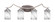 Zilo Four Light Bath Bar in Graphite (200|554-GP-3009)