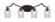 Zilo Four Light Bathroom in Dark Granite (200|554-DG-4250)