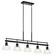 Eastmont Five Light Linear Chandelier in Black (12|52404BK)