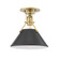 Metal No.2 One Light Semi Flush Mount in Aged/Antique Distressed Bronze (70|MDS954-ADB)