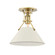 Painted No.2 One Light Semi Flush Mount in Aged Brass/Off White (70|MDS353-AGB/OW)