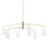 Evelyn Six Light Chandelier in Aged Brass/Soft Black (428|H612806-AGB/SBK)