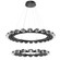 Pebble LED Chandelier in Matte Black (404|CHB0079-2T-MB-PC-CA1-L3)