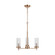 Zire Three Light Chandelier in Satin Brass (454|3190303EN-848)