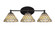 Capri Three Light Bathroom Lighting in Matte Black (200|5913-MB-9415)