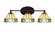Capri Three Light Bathroom Lighting in Matte Black (200|5913-MB-9405)
