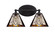 Capri Two Light Bathroom Lighting in Matte Black (200|5912-MB-9596)