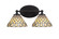 Capri Two Light Bathroom Lighting in Matte Black (200|5912-MB-9415)