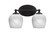 Capri Two Light Bathroom Lighting in Matte Black (200|5912-MB-4811)