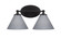 Capri Two Light Bathroom Lighting in Matte Black (200|5912-MB-4052)