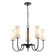 Town and Country Five Light Chandelier in Black (16|32005SWBK)