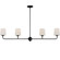 Bristol Four Light Linear Chandelier in Anthracite (16|12097SWAR)