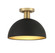 One Light Semi-Flush Mount in Matte Black with Natural Brass (446|M60071MBKNB)