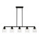 Aragon Five Light Linear Chandelier in Black (107|49765-04)
