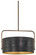 Contrast Five Light Pendant in Aged Antique Brass And Coal (29|N6695-857)