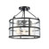 Solace Three Light Semi Flush Mount in Matte Black (45|82075/3)