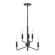 Saginaw Six Light Chandelier in Matte Black (45|81518/3+3)