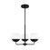 Alvin Three Light Chandelier in Midnight Black (454|3168103-112)