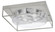 Flush Mounts Four Light Flush Mount in Brushed Nickel (200|858-BN-0)