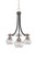 Paramount Three Light Chandelier in Matte Black & Brushed Nickel (200|3413-MBBN-5110)