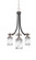 Paramount Three Light Chandelier in Matte Black & Brushed Nickel (200|3413-MBBN-3009)