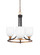Paramount Three Light Chandelier in Matte Black & Brass (200|3403-MBBR-4021)