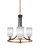 Paramount Three Light Chandelier in Matte Black & Brass (200|3403-MBBR-3001)