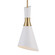Eames One Light Mini Pendant in Antique Brass & White (52|21560)