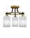 Paramount Three Light Semi-Flush Mount in Matte Black & Brass (200|3417-MBBR-3001)