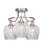 Paramount Three Light Semi-Flush Mount in Brushed Nickel (200|3417-BN-4812)