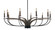 Monterey Ten Light Chandelier in Matte Black & Painted Wood-look (200|2910-MBDW)