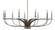 Monterey Ten Light Chandelier in Graphite & Painted Distressed Wood-look (200|2910-GPDW)