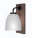 Oxbridge One Light Wall Sconce in Matte Black & Painted Distressed Wood-look (200|1771-MBDW-500)