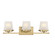 Klein Three Light Bathroom Vanity in Warm Brass (159|V6-L8-5250-3-322)