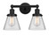 Edison Two Light Bath Vanity in Matte Black (405|616-2W-BK-G62)