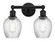 Edison Two Light Bath Vanity in Matte Black (405|616-2W-BK-G292)
