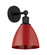 Edison One Light Wall Sconce in Matte Black (405|616-1W-BK-MBD-75-RD)