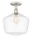 Edison One Light Semi-Flush Mount in Brushed Satin Nickel (405|616-1F-SN-G652-12)