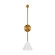 Cosmo One Light Bath Fixture in Matte White and Burnished Brass (454|AEW1041MWTBBS)