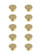 Trovon Knob Multipack (Set of 10) in Brushed Gold (173|KB2009-GD-10PK)