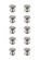 Kaid Knob Multipack (Set of 10) in Brushed Nickel (173|KB2004-NK-10PK)