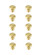 Cadon Knob Multipack (Set of 10) in Brushed Gold (173|KB2002-GD-10PK)