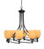 Capri Eight Light Chandelier in Matte Black (200|908-MB-625)