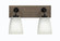Oxbridge Two Light Bathroom Lighting in Matte Black & Painted Distressed Wood-look (200|1772-MBDW-460)