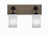 Oxbridge Two Light Bathroom Lighting in Matte Black & Painted Distressed Wood-look (200|1772-MBDW-3001)