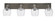 Oxbridge Four Light Bathroom Lighting in Graphite & Painted Distressed Wood-look (200|1774-GPDW-4810)