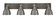 Oxbridge Four Light Bathroom Lighting in Graphite & Painted Distressed Wood-look (200|1774-GPDW-425-GP)