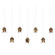 Iota Collection Seven Light Pendant in Antique Brass (142|9000-1070)